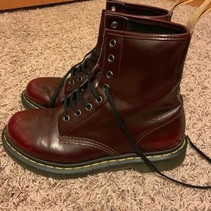 Doc Martens Cherry Red Brushoff Vegan Boot